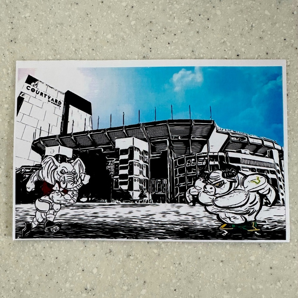 USF vs Alabama Sept. 7 2024 Courtyard by Marriott Postcard First Ed. 22 Football